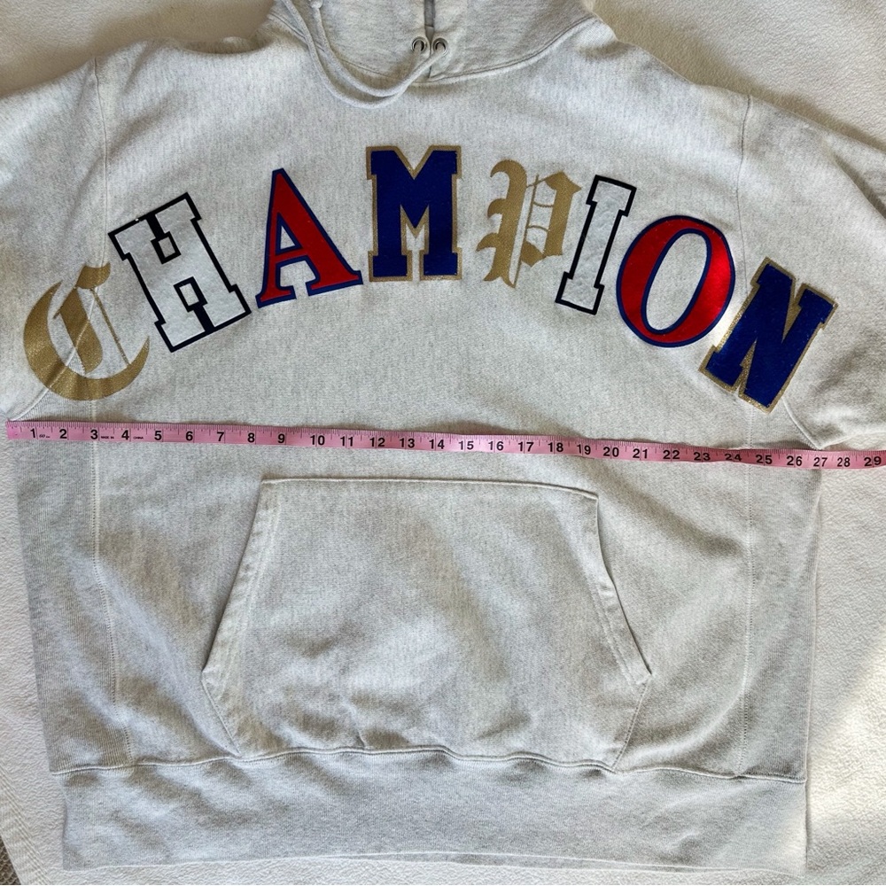 Champion Men’s Reverse Weave Old English Spell Out Hoodie, size Extra Large - Picture 10 of 16